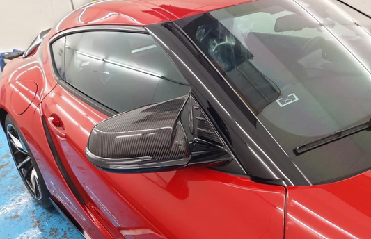 Rexpeed GR Supra M-Style Carbon Fiber Mirror Cap Full Replacements